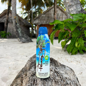 Panama Jack label ingredients detail highlighting clean formula benefit