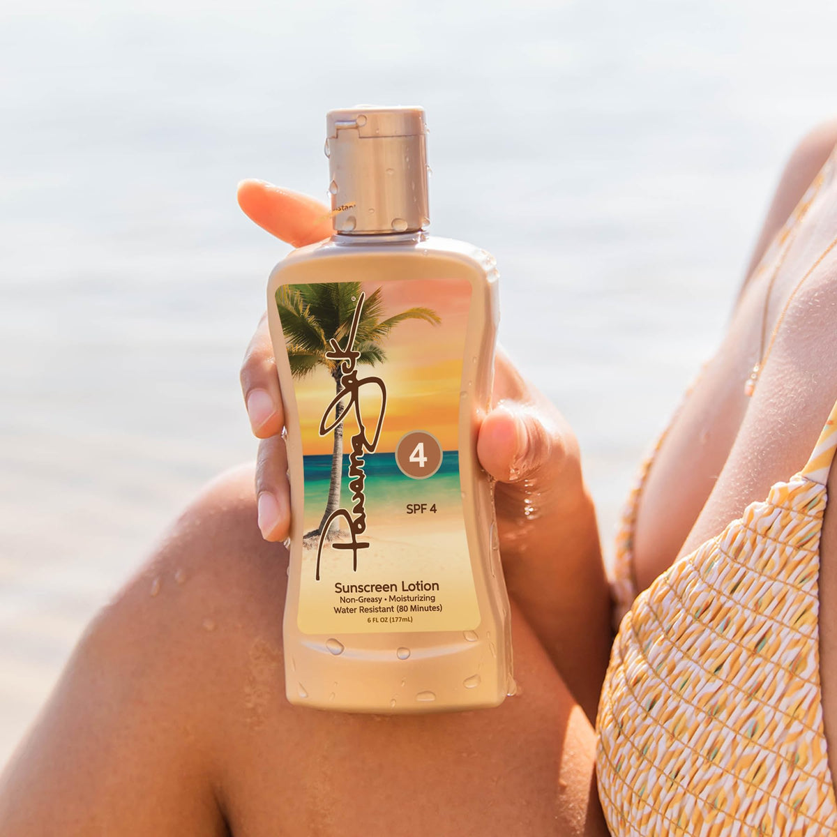 Panama Jack label and ingredients list clearly readable, showing excluded chemicals benefit