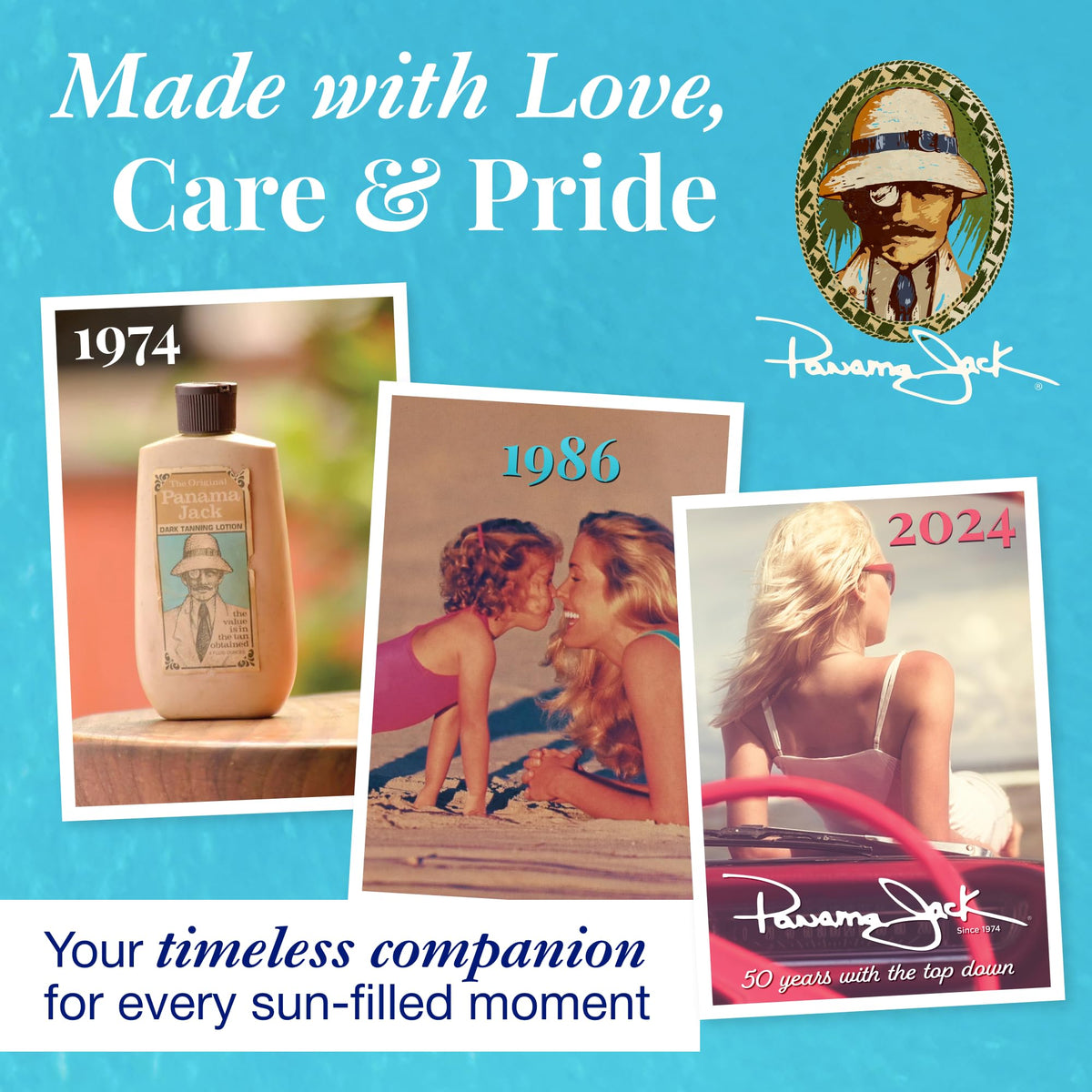 Panama Jack lip balm on a beach towel showing outdoor sun protection use