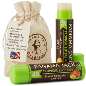 Panama Jack front view of tropical SPF 45 pack showing convenient 2-pack