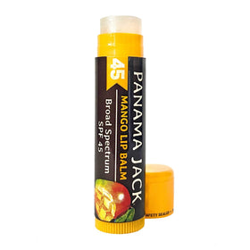 Panama Jack lip balm being applied to lips for instant soothing and protection