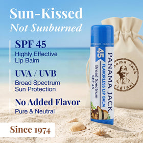Panama Jack tube open with balm exposed for easy application benefit