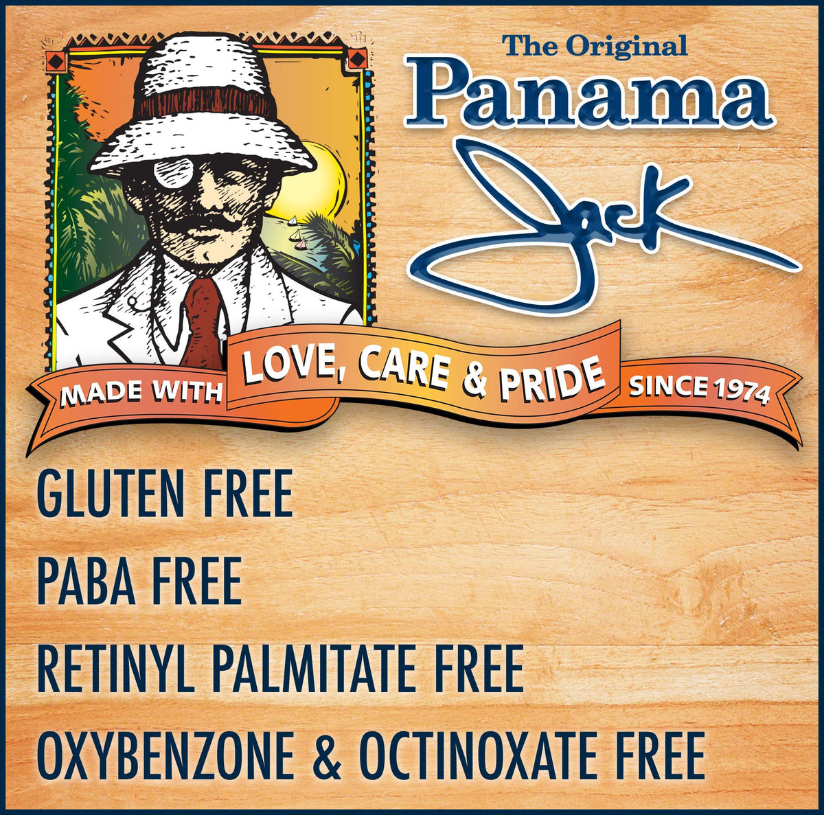 Panama Jack bottle held in hand to show 8 fl oz size and portability for trips
