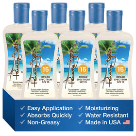 Panama Jack lotion spread across skin showcasing even coverage and comfort