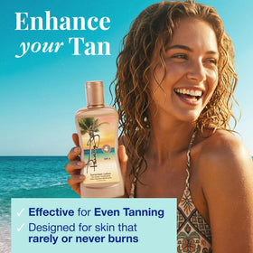 Panama Jack lotion texture closeup showing moisturizing, lightweight finish