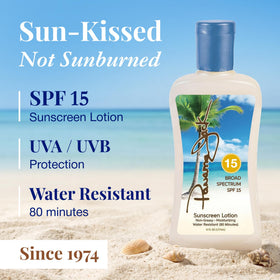 Panama Jack pump top dispensing sunscreen for easy, mess-free application