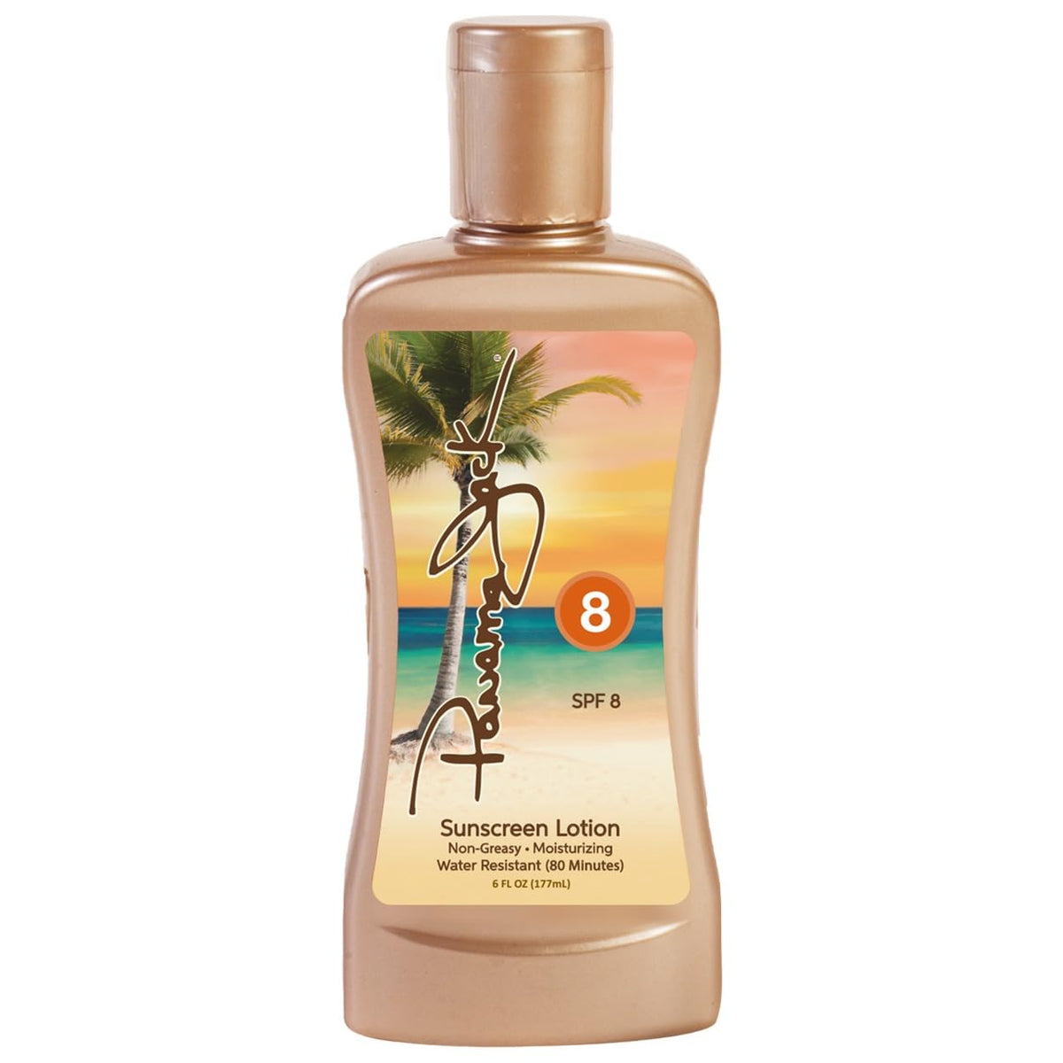 Panama Jack bottles held in hand indicating portable 6 fl oz travel size