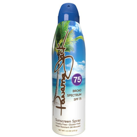 Panama Jack front label showing SPF 75 protection and benefits