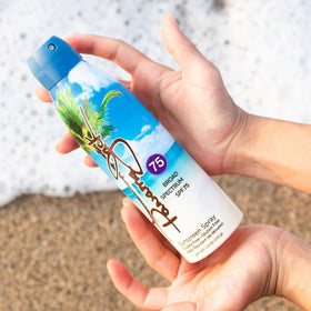 Panama Jack fine mist texture for even, fast sunscreen coverage