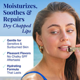 Panama Jack texture swiped on skin showing moisturizing, non-greasy benefit