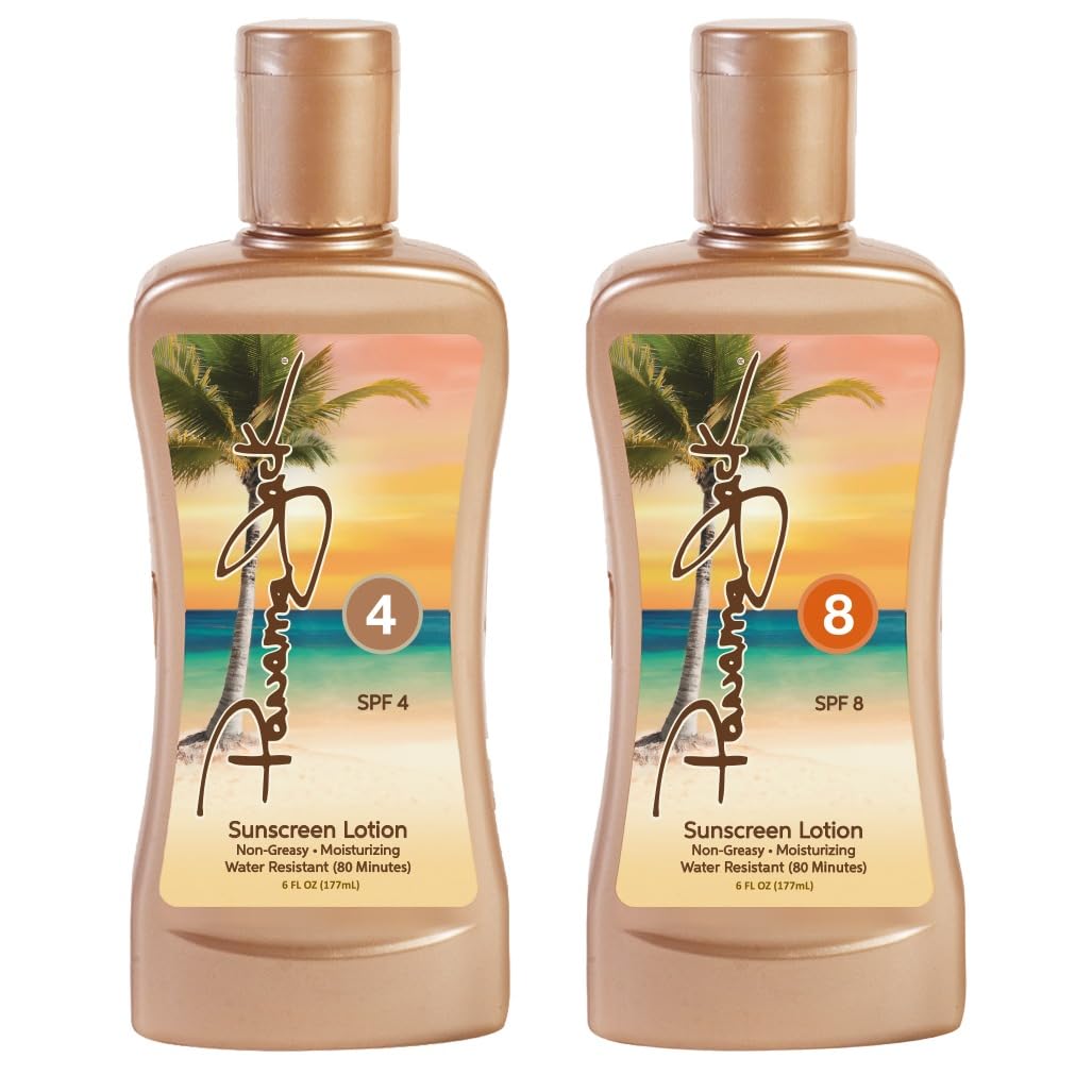 Panama Jack splash of water on bottle illustrating 80-minute water resistance benefit