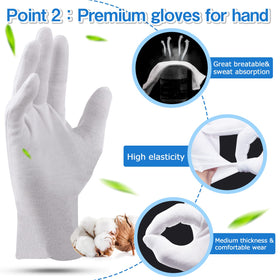 PANGTIKU gloves worn overnight to retain moisturizer and prevent transfer