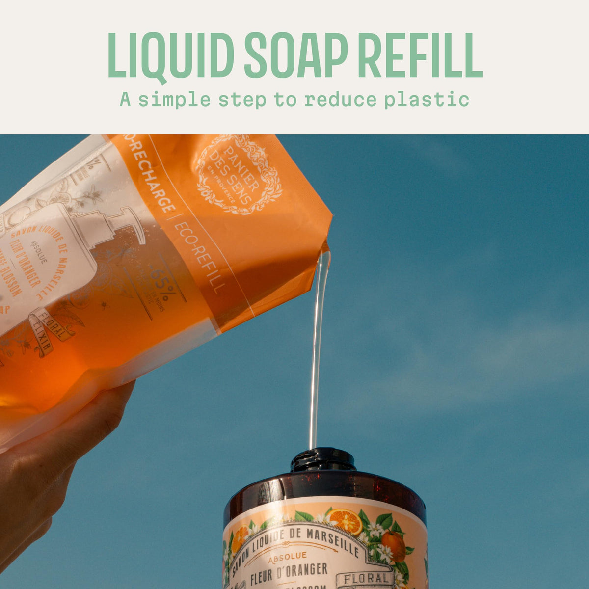 Panier des Sens refill on bathroom vanity offering delicate citrus scent