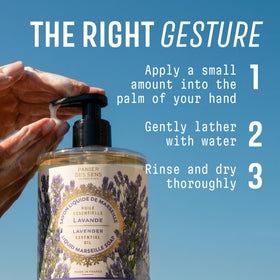 Panier des Sens refill pouch beside bottle promoting eco-conscious refill option
