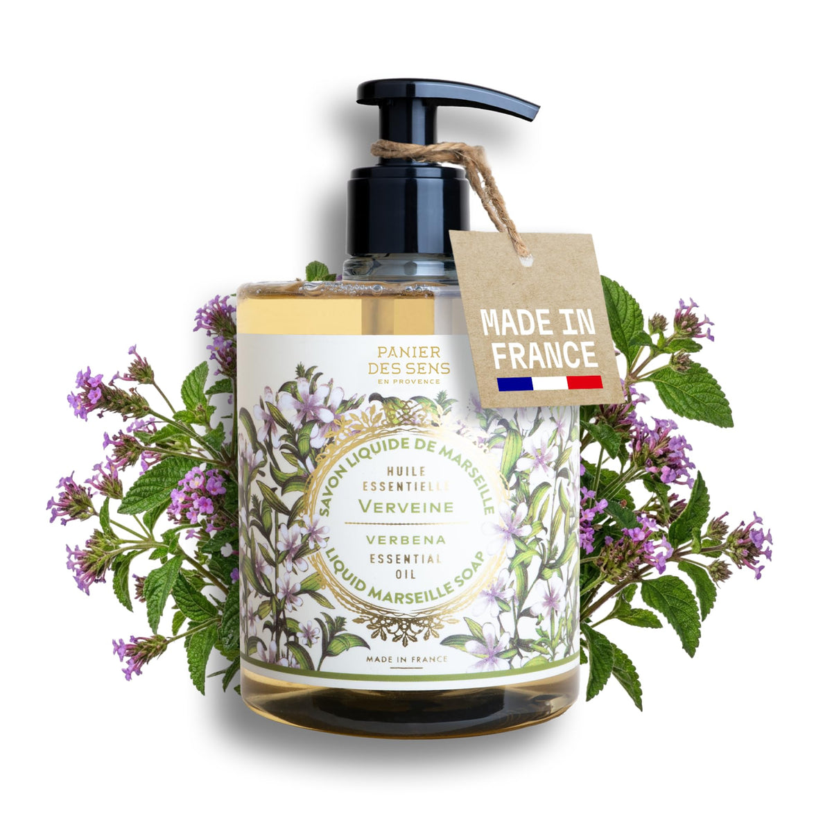 Panier des Sens front bottle showing lemon verbena label and elegant packaging benefit: visual clarity