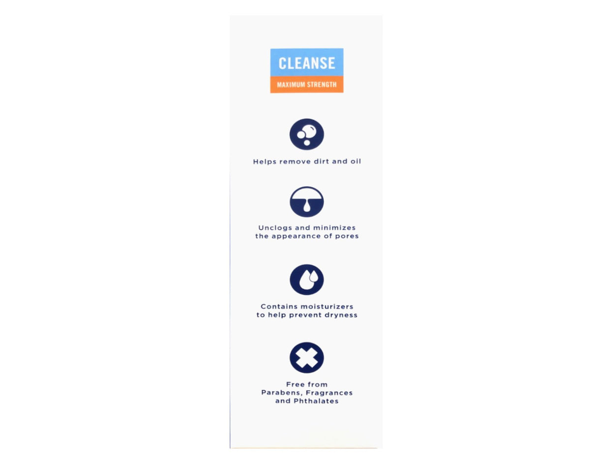 PanOxyl 10% benzoyl peroxide graphic highlighting strength for blemish control