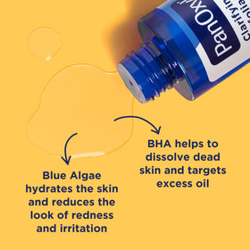 PanOxyl being dispensed onto hand to show easy application and fast-absorbing benefit