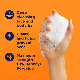 PanOxyl close-up of bar texture emphasizing gentle cleansing