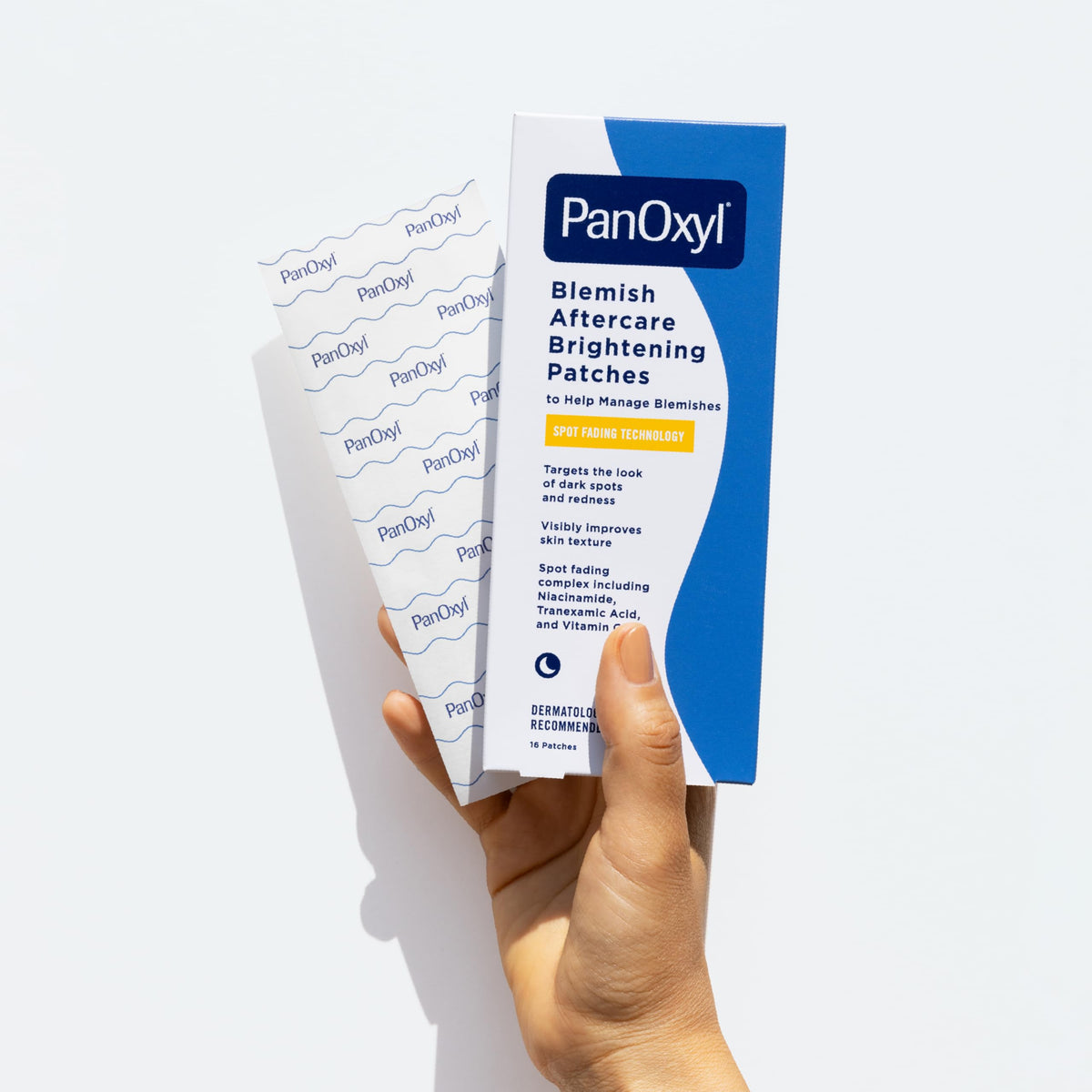 PanOxyl clear patch worn under makeup for discreet daily coverage