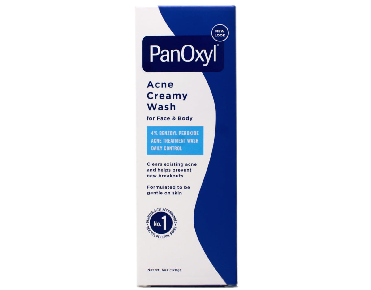 PanOxyl tube close-up label with concentration details and easy-to-read instructions