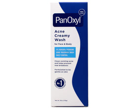 PanOxyl tube close-up label with concentration details and easy-to-read instructions