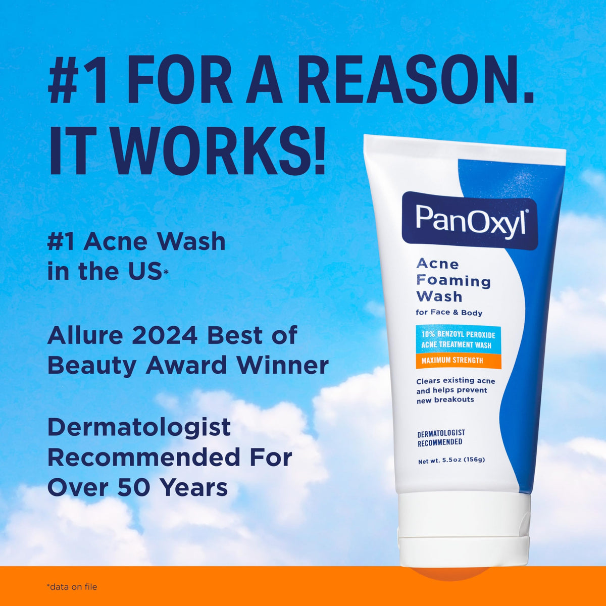 PanOxyl foaming texture close-up showing rich lather and cleansing power