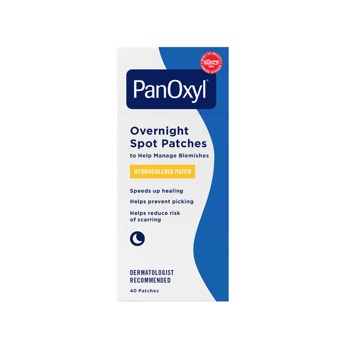 PanOxyl front packaging showing 40-count box and brand