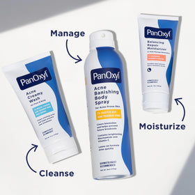 PanOxyl label close-up with active 2% salicylic acid and directions