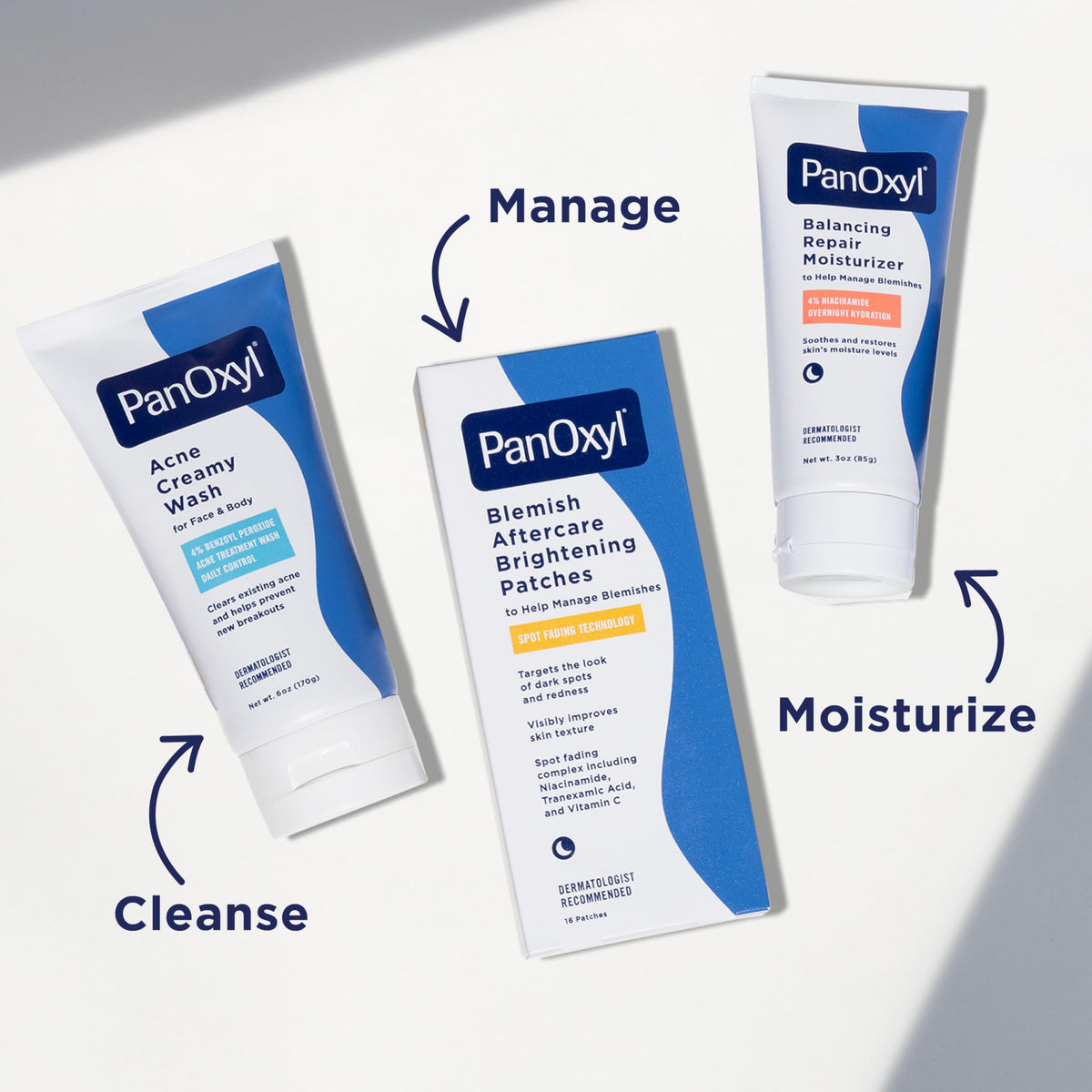 PanOxyl open box displaying sixteen patches for broad overnight treatment
