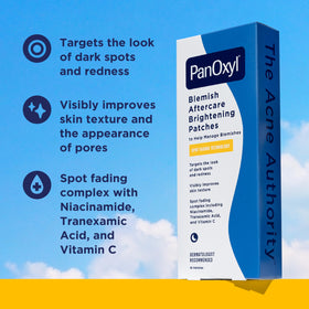 PanOxyl patch close-up showing clear texture and strong adhesion benefit