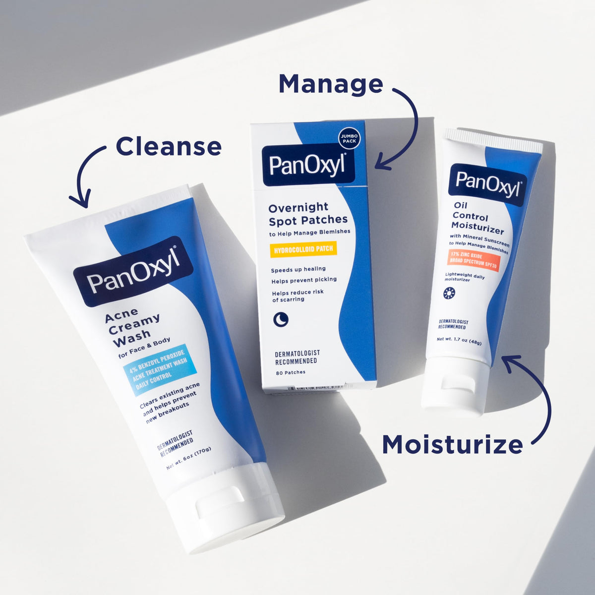 PanOxyl used patch removed showing absorbed fluid and healing aid
