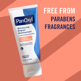 PanOxyl being applied on hand showing fast-absorbing, non-greasy feel