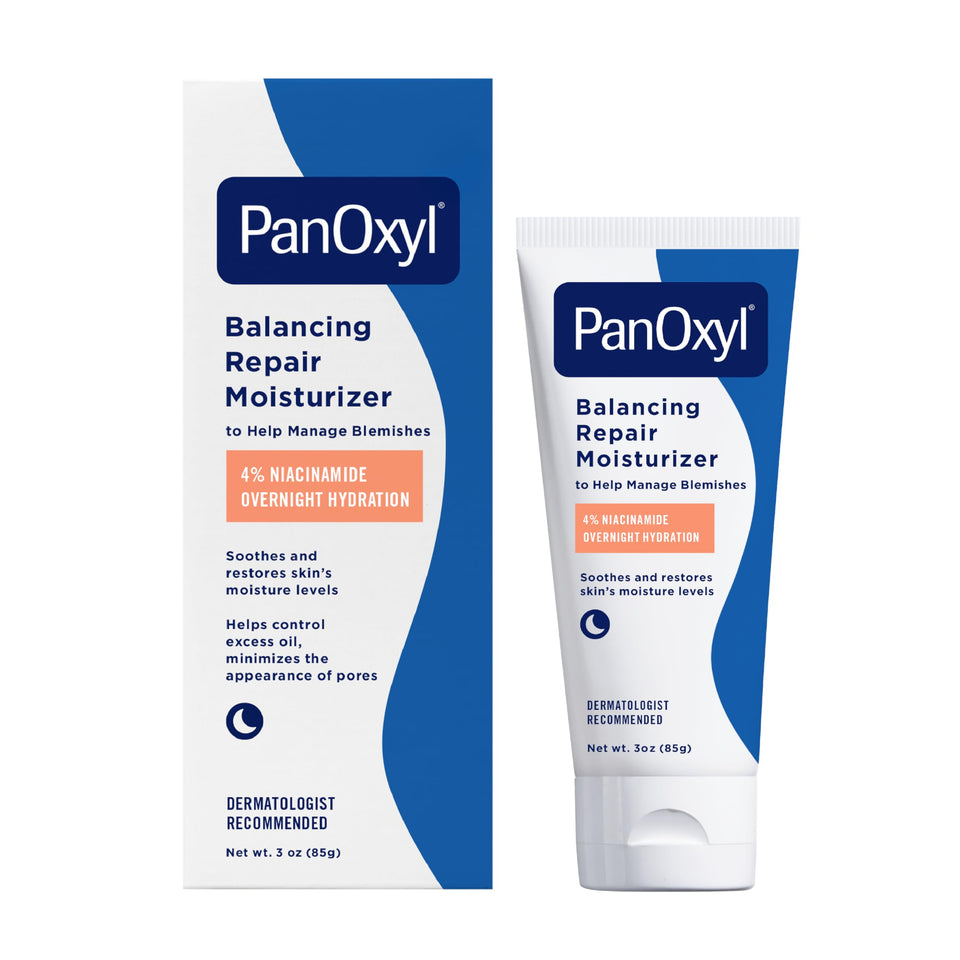 PanOxyl front packaging showing product and calming branding for trust