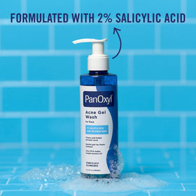 PanOxyl being dispensed into hand demonstrating easy pump use and control