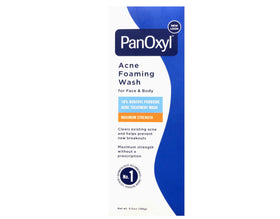 PanOxyl tube close-up of foaming wash texture demonstrating gentle lather