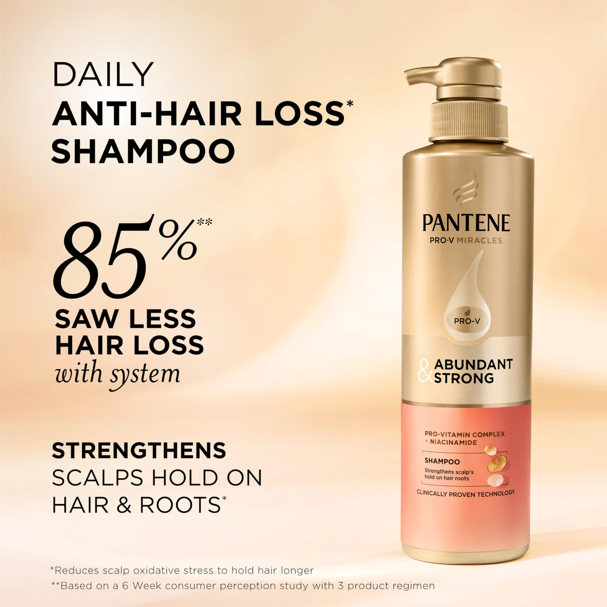 Pantene back label and ingredients list highlighting Pro‑Vitamin B5