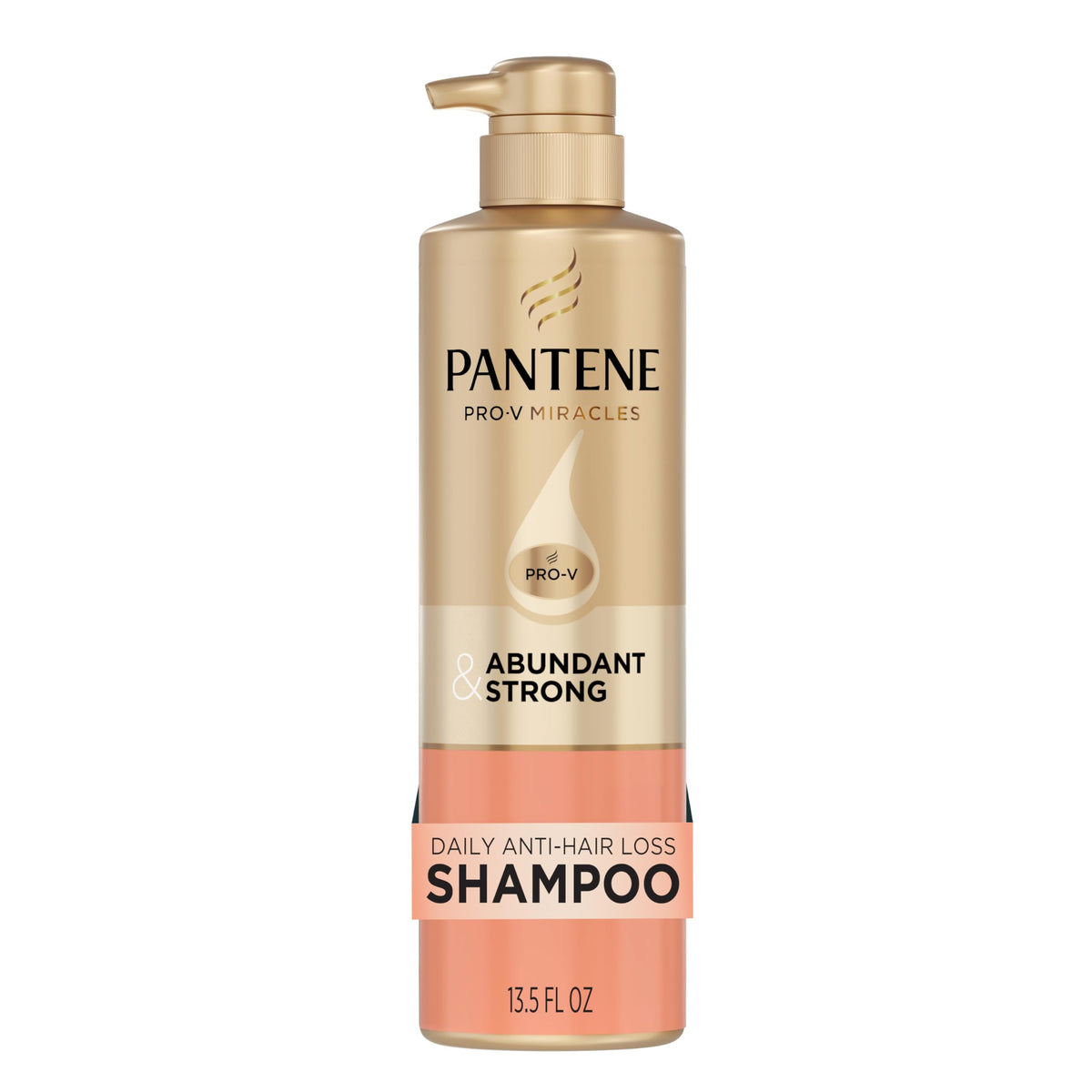 Pantene bottle front view showing brand and strengthening benefit