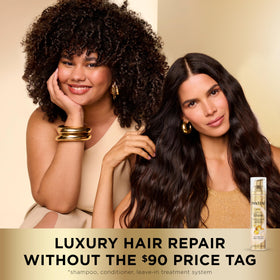 Pantene applied to dry hair to reduce frizz and boost manageability