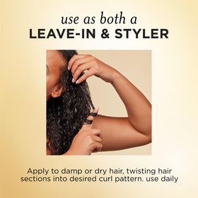 Pantene being applied to damp curls to define and hydrate
