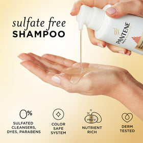 Pantene before and after hair comparison showing reduced frizz and strengthened benefit