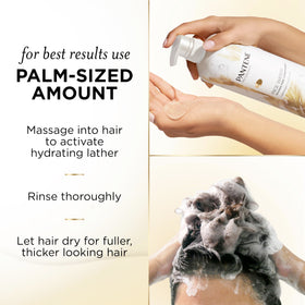 Pantene bottle on bath shelf suggesting daily routine convenience benefit
