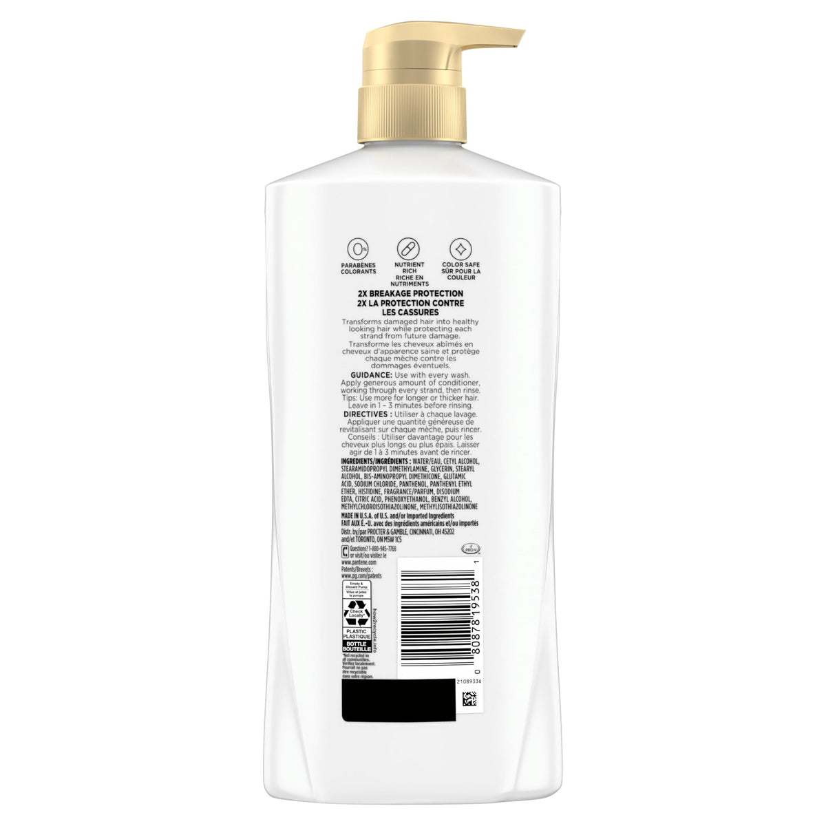 Pantene cap and dispenser detail for easy controlled application