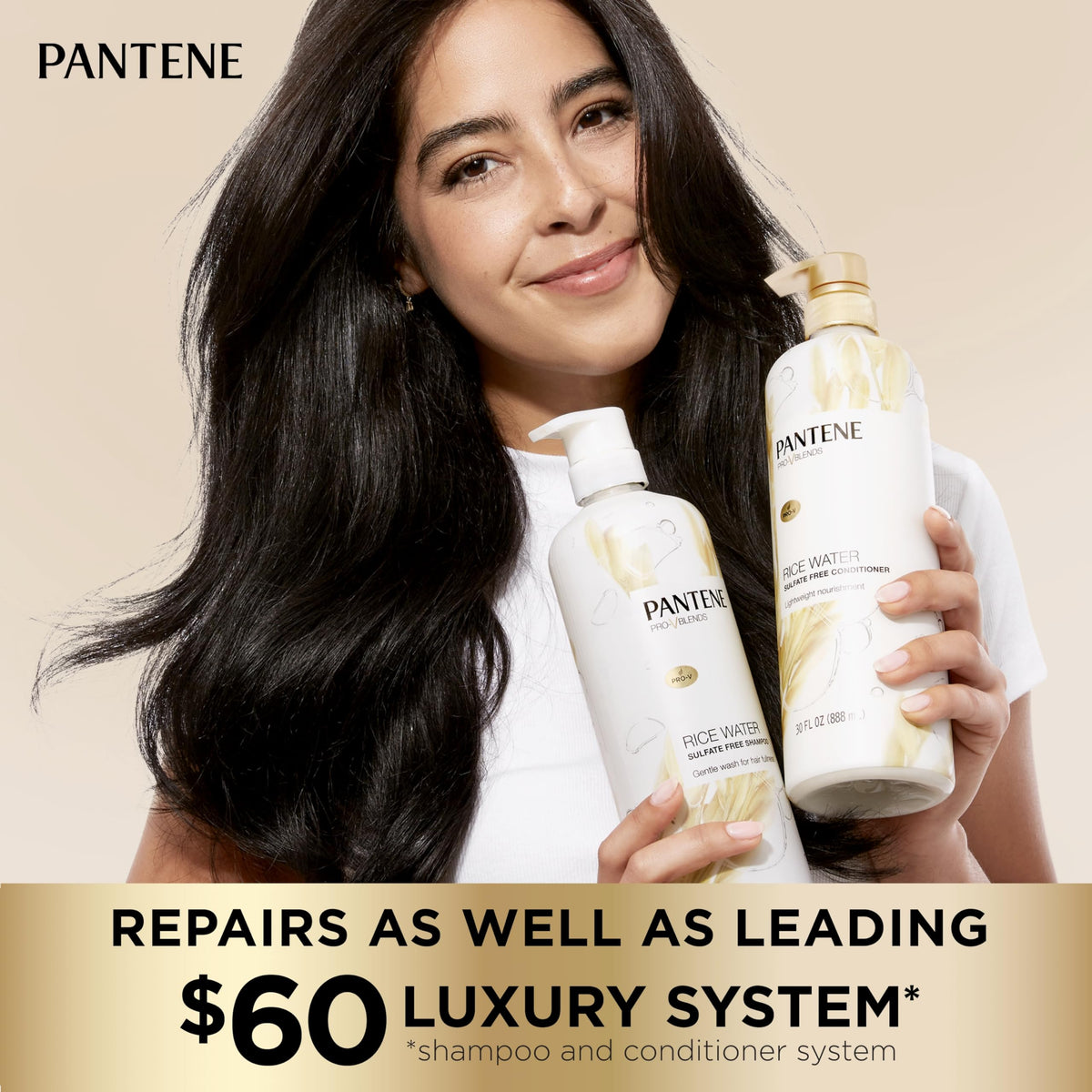 Pantene close-up texture showing creamy formula and easy spread benefit