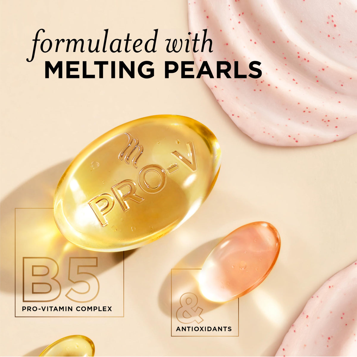 Pantene conditioner applied in hand demonstrating amount and spreadability