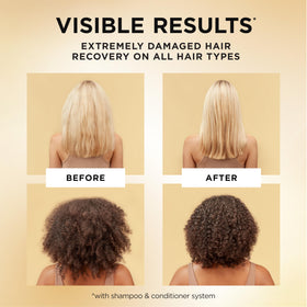 Applying Pantene conditioner to wet hair for faster detangling