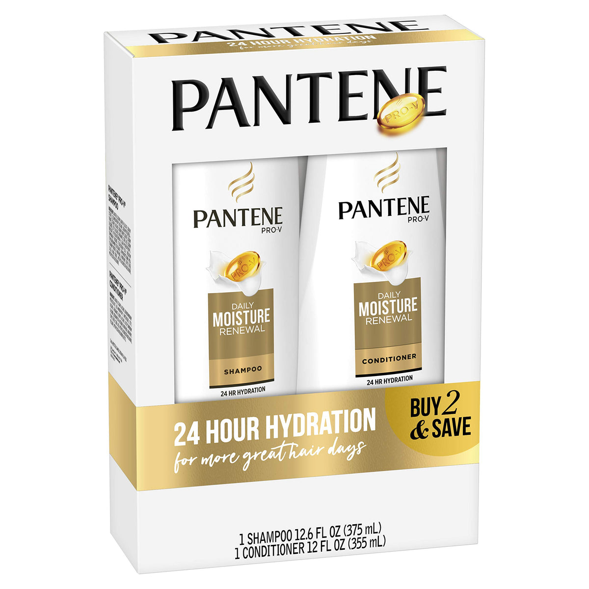 Pantene conditioner squeeze shot showing creamy texture and slip
