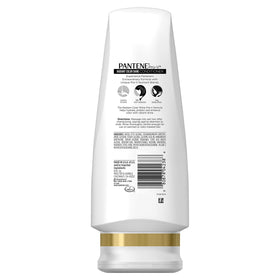 Pantene conditioner texture being poured to show creamy hydration for softer hair benefit