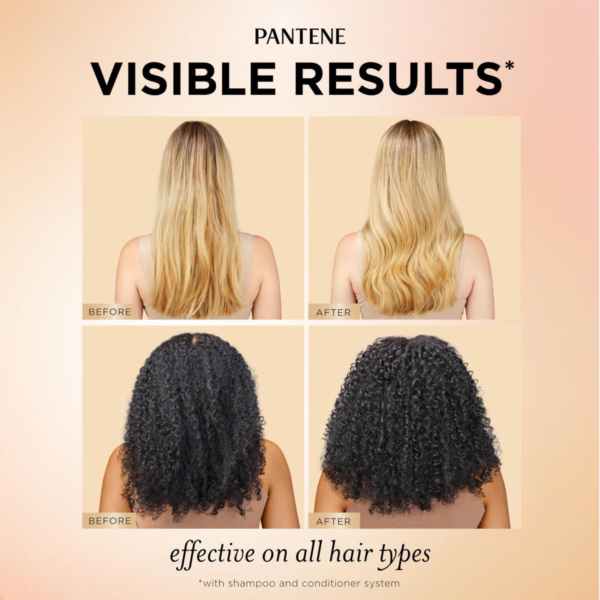Pantene Pro-V melting pearls in conditioner for concentrated nourishment