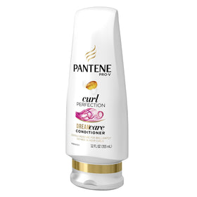 Pantene Pro-V styled curls lifestyle shot showing defined, frizz-calmed hair after use