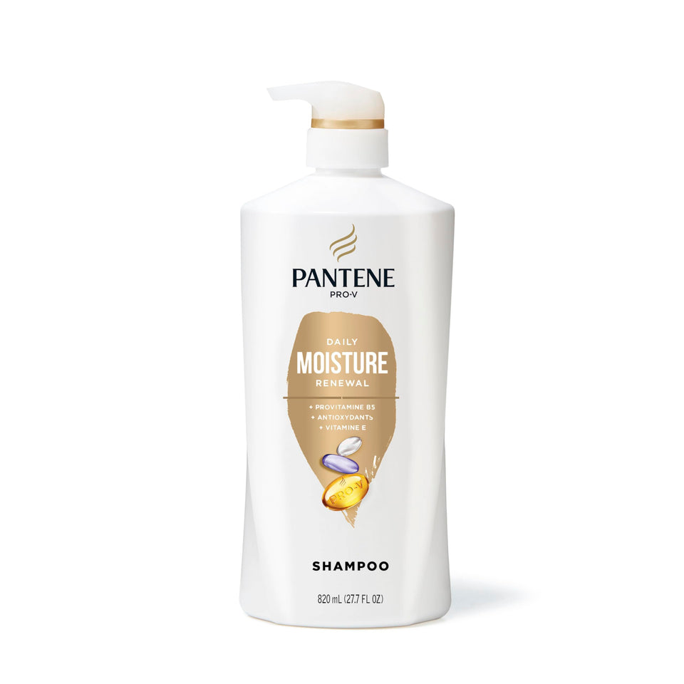 Pantene bottle front packaging showing brand and hydrating benefits